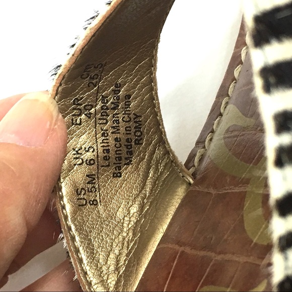 Sam Edelman zebra Romy Wedge Sandal Size 8 1/2 - Picture 6 of 6